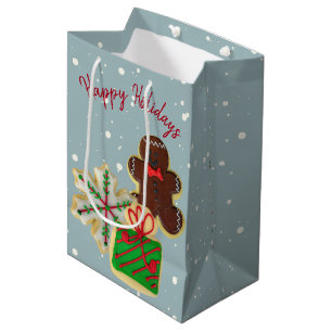 Sac Cadeau Moyen Cookies de sucre de Noël