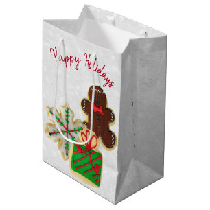 Sac Cadeau Moyen Cookies de sucre de Noël