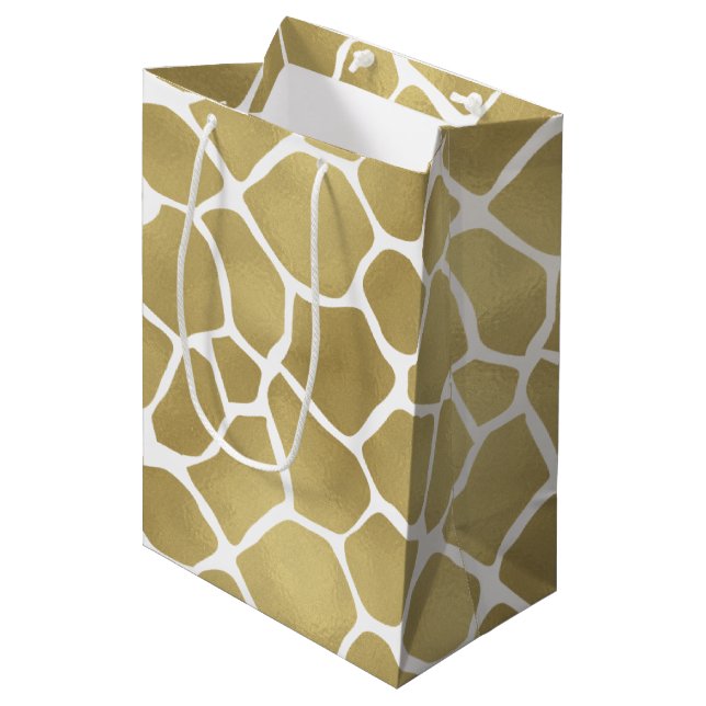 Sac Cadeau Moyen Copie de girafe d'or (Devant Angle)