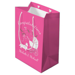 Sac Cadeau Moyen Corgi Chien Baby shower Chien Chien Gris Gris Gall