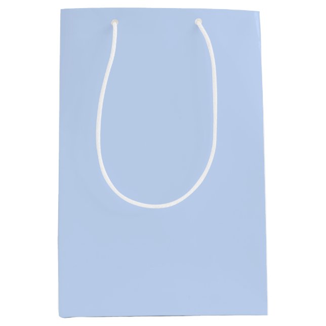 Sac Cadeau Moyen Couleur solide bleu clair bébé (Devant)
