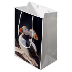 Sac Cadeau Moyen Couple de macareux