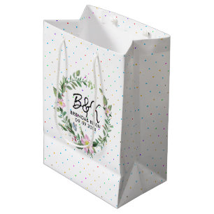 Sac Cadeau Moyen Couronne rose de chien rose