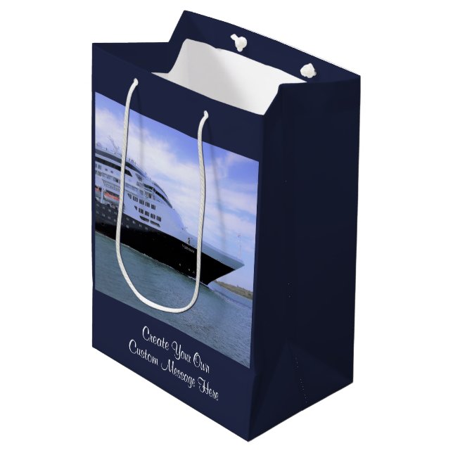 Sac Cadeau Moyen Coutume lisse d'arc de bateau de croisière (Devant Angle)