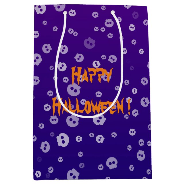 Sac Cadeau Moyen Crânes d'Halloween (Devant)