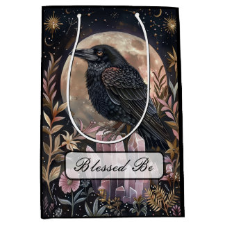 Sac Cadeau Moyen Cristal de Corbeau Mystique
