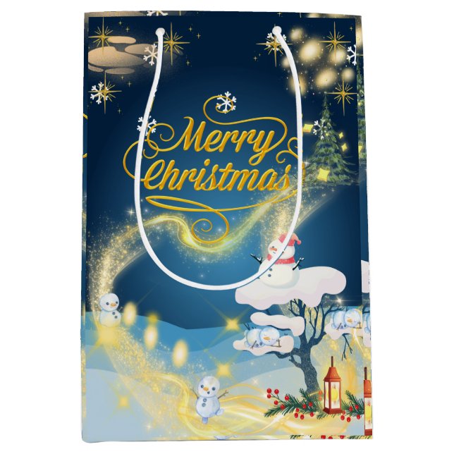 Sac Cadeau Moyen Cristmas Wrapping Paper (Devant)