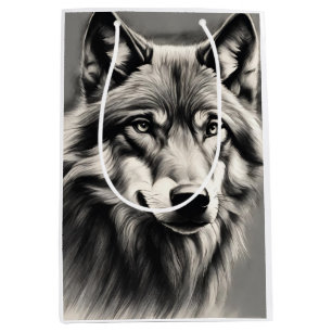 Sac Cadeau Moyen Croquis Wolf