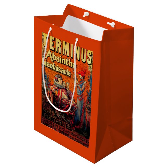 Sac Cadeau Moyen Cru PosterEurope d'absinthe de terminus (Devant Angle)
