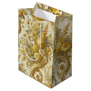 Sac Cadeau Moyen Culte d'or - Coussin floral baroque