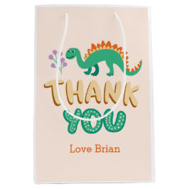 Sac Cadeau Moyen Cute Dinosaures fête d'anniversaire merci