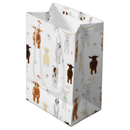 Sac Cadeau Moyen Cute Goats Farm Animals
