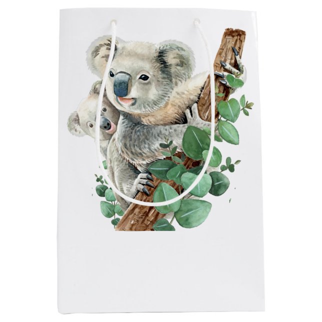 Sac Cadeau Moyen Cute Little Koala Oear Australian Animal Art (Devant)