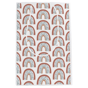 Sac Cadeau Moyen Cute Moderne Boho Neutral Arc-en-ciel