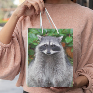 Sac Cadeau Moyen Cute Pote Raccoon Photo Faune