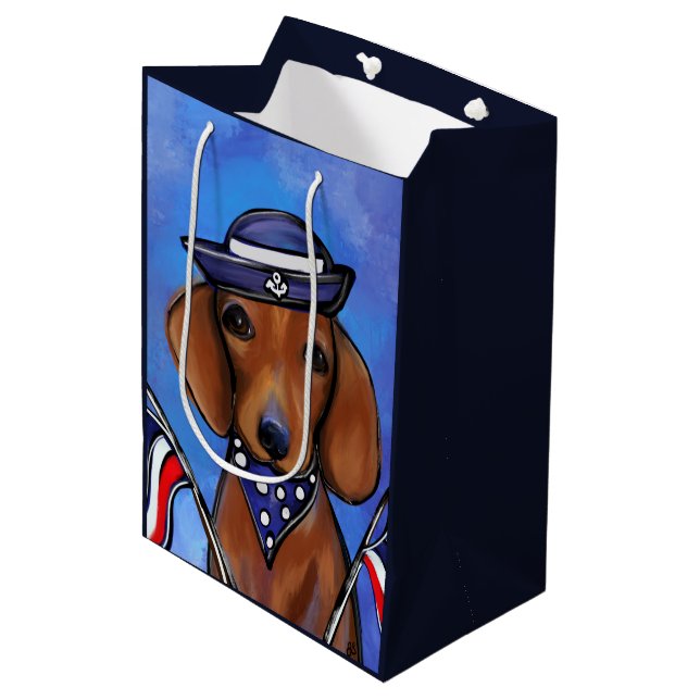 Sac Cadeau Moyen Dachshund (Devant Angle)