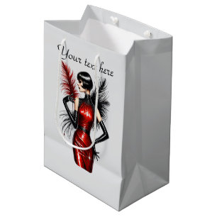Sac Cadeau Moyen Dame Art Déco élégante personnalisable
