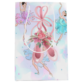 Sac Cadeau Moyen Danseurs de ballet Pastel