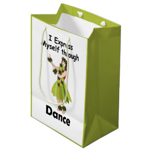 Sac Cadeau Moyen Danseuse de Hula S'exprimant par la Danse