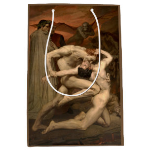 Sac Cadeau Moyen Dante et Virgile en enfer (par Bouguereau)
