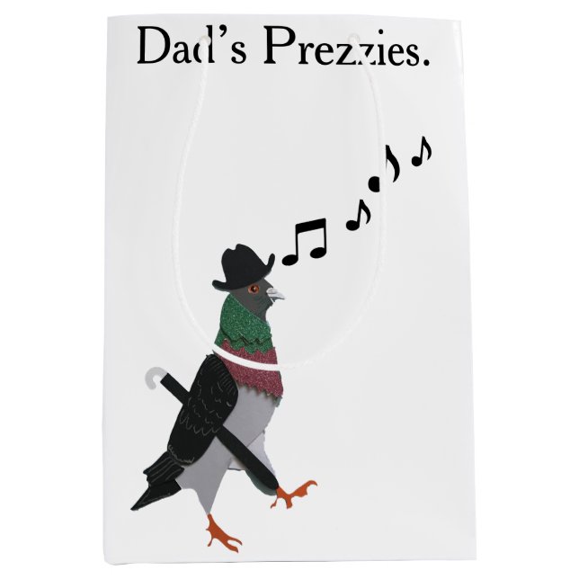 Sac Cadeau Moyen Dapper Pigeon  (Devant)