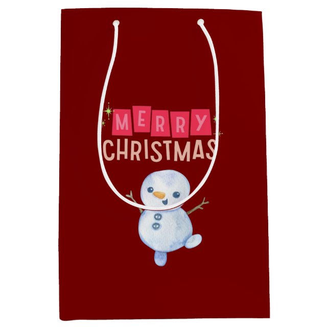 Sac Cadeau Moyen Deck the Halls : Joyeuse fête de Noël" (Devant)