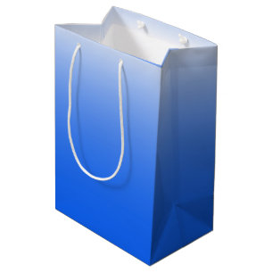 Sac Cadeau Moyen dégradé à deux tons ombre électrique bleu