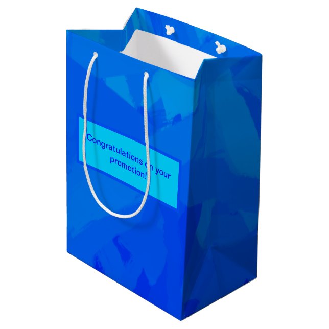 Sac Cadeau Moyen Dégradé bleu Abstrait (Dos Angle)