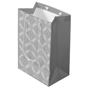 Sac Cadeau Moyen Dentelle blanche monochromatique