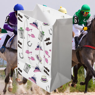Sac Cadeau Moyen Derby Party Attire Mint Julep Horseshoe