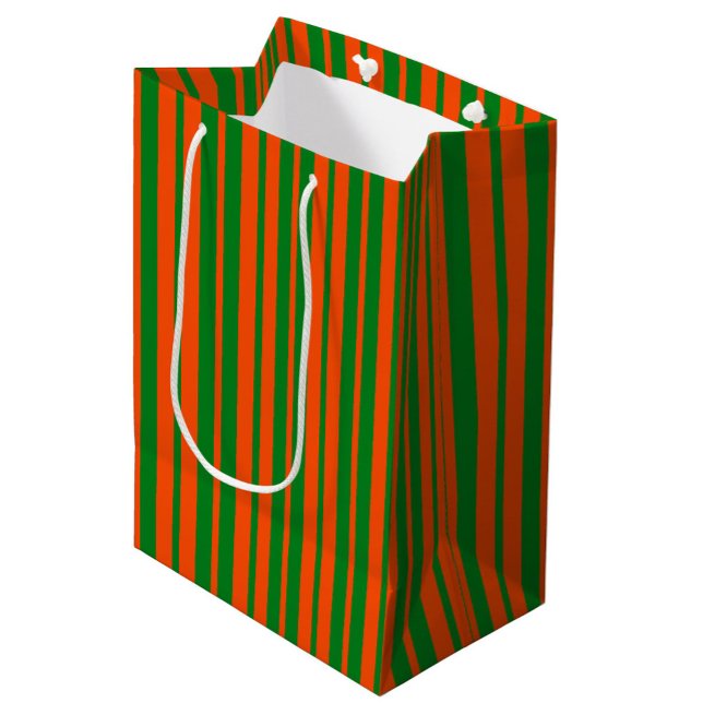 Sac Cadeau Moyen Design Motif Orange Green (Créateur téléchargé)