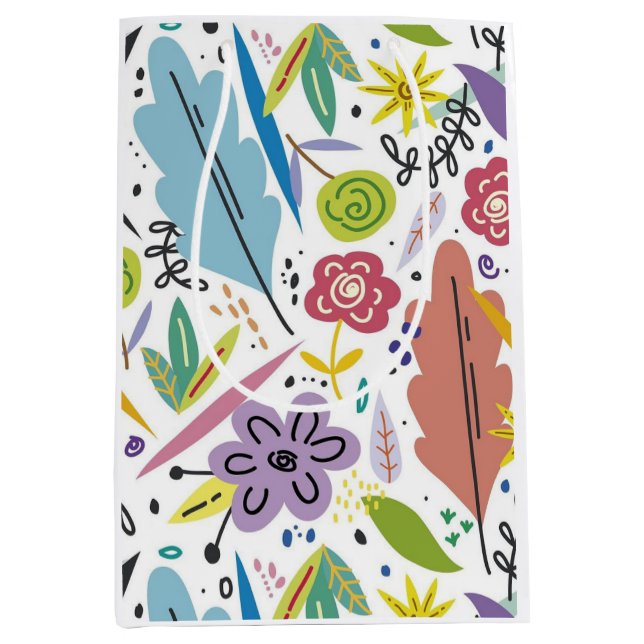 Sac Cadeau Moyen Design naturel (Devant)