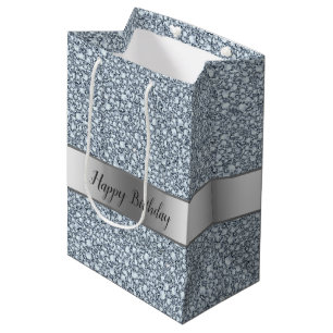 Sac Cadeau Moyen Diamants grossiers - Joyeux anniversaire
