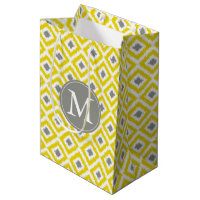 Diamants jaunes et gris monogrammes Motif Ikat