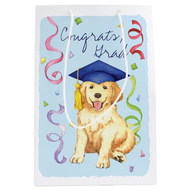 Sac Cadeau Moyen Diplôme d'or (Devant)