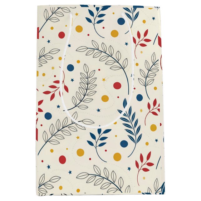 Sac Cadeau Moyen Diseño floral (Devant)
