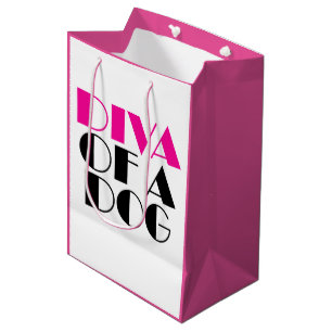 Sac cadeau moyen "DIVA of a Dog"