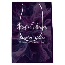 Douche nuptiale violette blanche