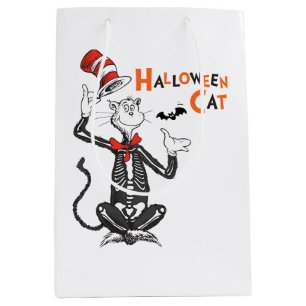 Sac Cadeau Moyen Dr. Seuss Chat Chapeauté Halloween