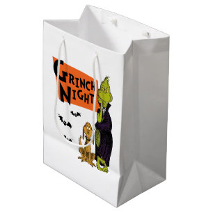 Sac Cadeau Moyen Dr. Seuss Nuit Grinch Halloween Graphique