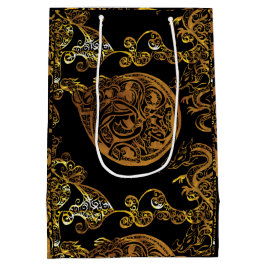 Sac Cadeau Moyen Dragon d'or