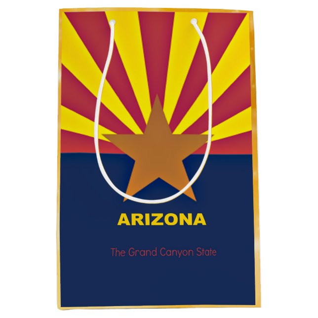 Sac Cadeau Moyen Drapeau de l'Arizona (Devant)