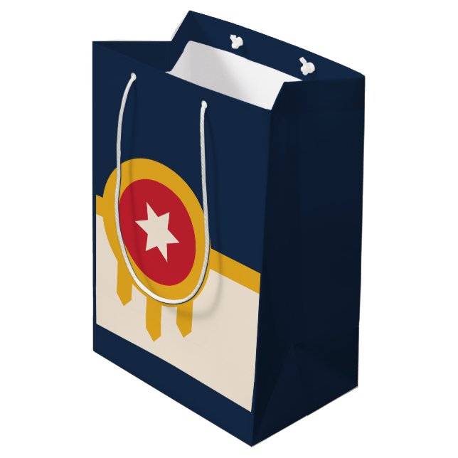 Sac Cadeau Moyen Drapeau de Tulsa, Oklahoma (Dos Angle)