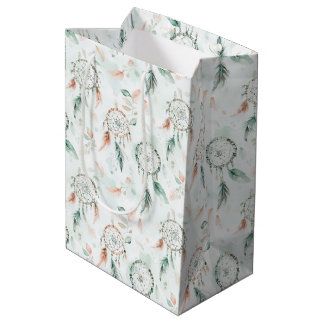 Sac Cadeau Moyen Dreamcatchers et Feathers Pastel