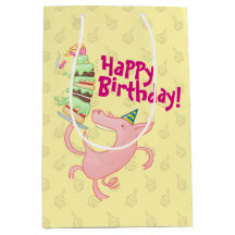 Drôle Cochon Joyeux Anniversaire ! Carton de gâtea
