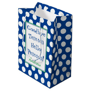 Sac Cadeau Moyen Drôle Retraite Bonjour Quote de pension Bleu