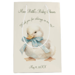 Sac Cadeau Moyen Duckling with Ribbon Baby Shower