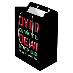 Sac Cadeau Moyen Dydd Giles Dewi Hapus Joyeux St Davids Jour 5
