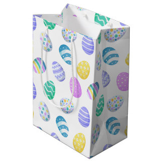 Sac Cadeau Moyen Easter Eggs Colorful Pattern