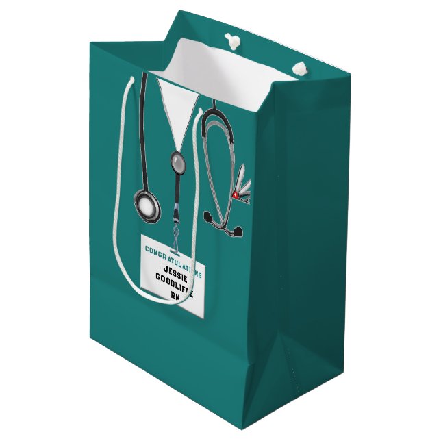 Sac Cadeau Moyen École de soins infirmiers - Sac-cadeau moyen (Devant Angle)